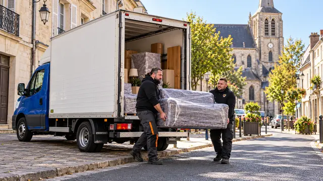 Équipe CToutVide réalisant un déménagement à Étampes
