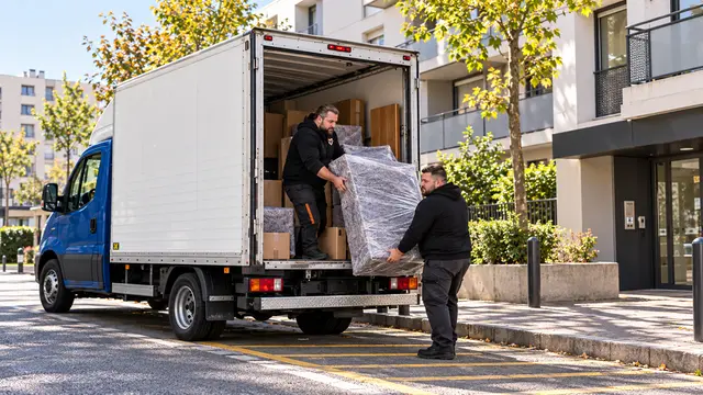 Équipe CToutVide réalisant un déménagement à Fleury-Mérogis