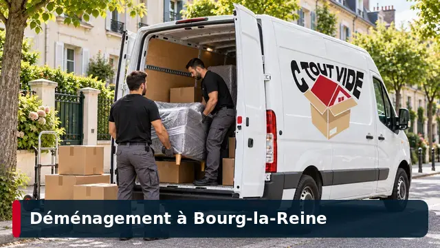 Déménageurs CToutVide transportant du mobilier à Bourg-la-Reine