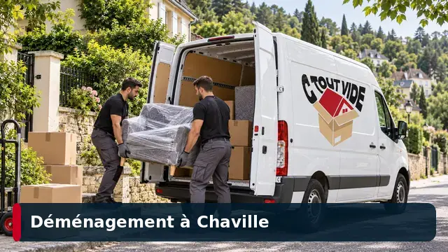 Équipe de déménageurs CToutVide chargeant un camion à Chaville
