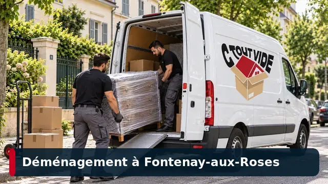 Déménageurs CToutVide transportant du mobilier à Fontenay-aux-Roses