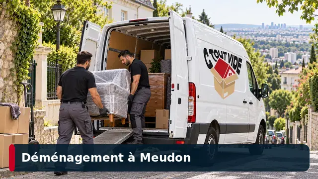 Déménageurs CToutVide transportant du mobilier à Meudon
